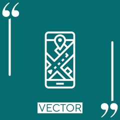 navigation vector icon Linear icon. Editable stroked line