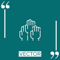 Obraz premium protest vector icon Linear icon. Editable stroked line