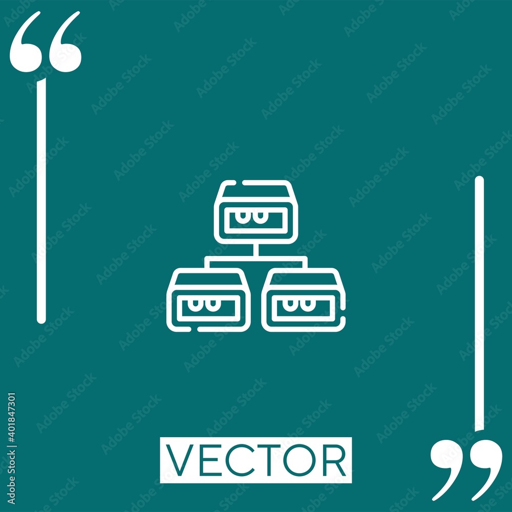 Poster structure vector icon linear icon. editable stroked line