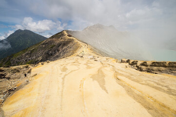 Ijen volcano in East Java, Indonesia