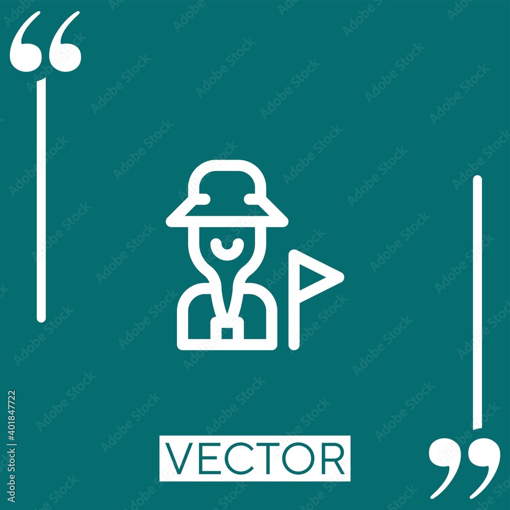 Poster guide vector icon linear icon. editable stroked line