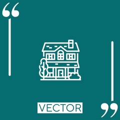 house vector icon Linear icon. Editable stroked line