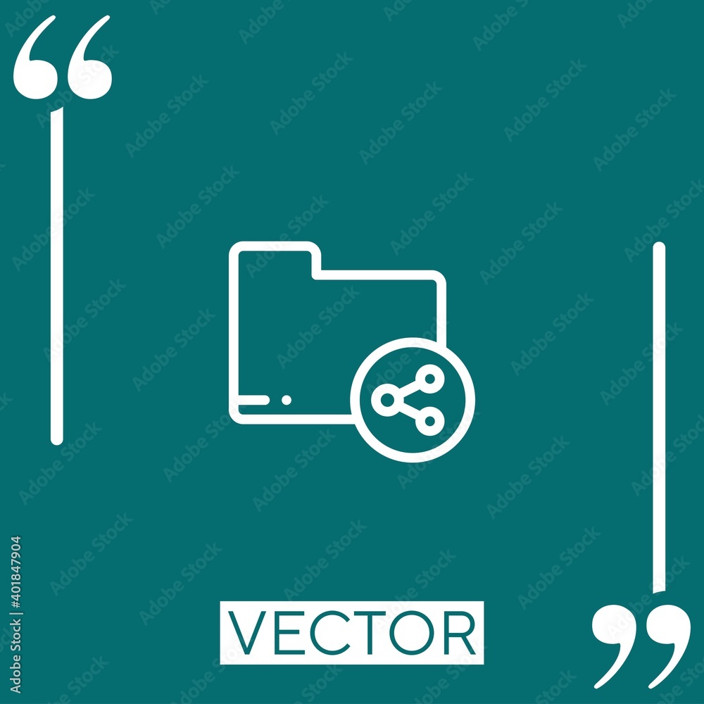 Poster file sharing vector icon linear icon. editable stroked line