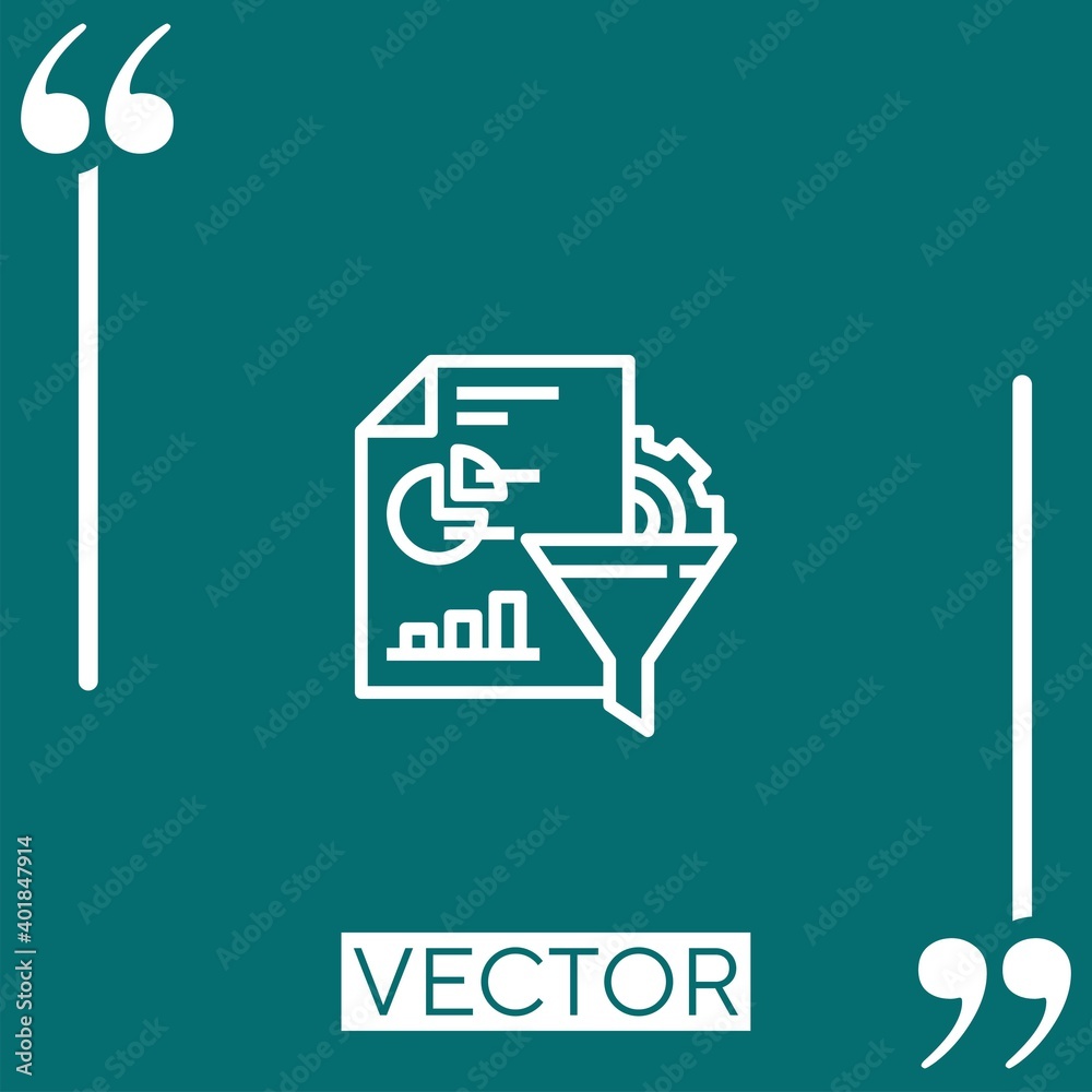 Poster file vector icon linear icon. editable stroked line