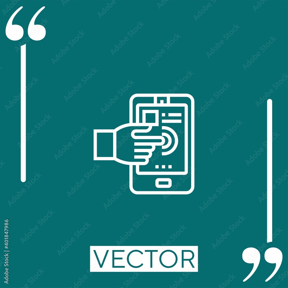 Poster interactive vector icon linear icon. editable stroked line