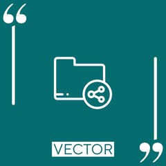 file sharing vector icon Linear icon. Editable stroked line