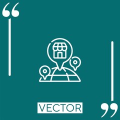 franchise vector icon Linear icon. Editable stroked line
