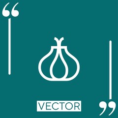 garlic vector icon Linear icon. Editable stroked line