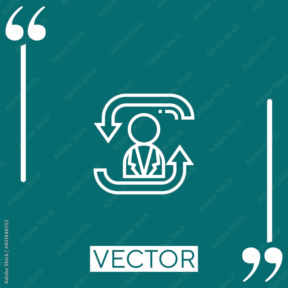 Poster scrum vector icon linear icon. editable stroked line