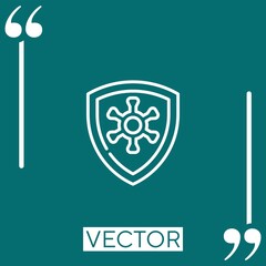 prevention vector icon Linear icon. Editable stroked line