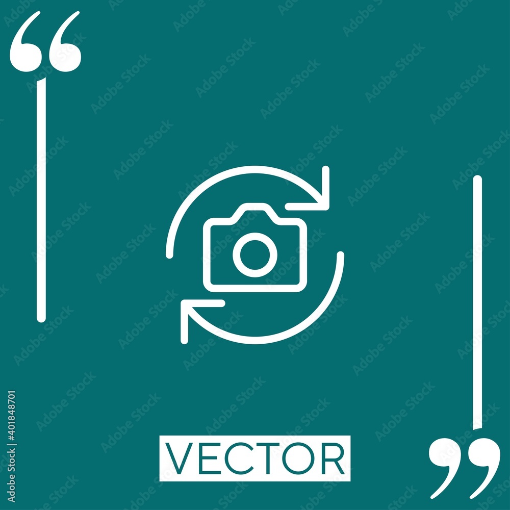 Poster refresh vector icon linear icon. editable stroked line