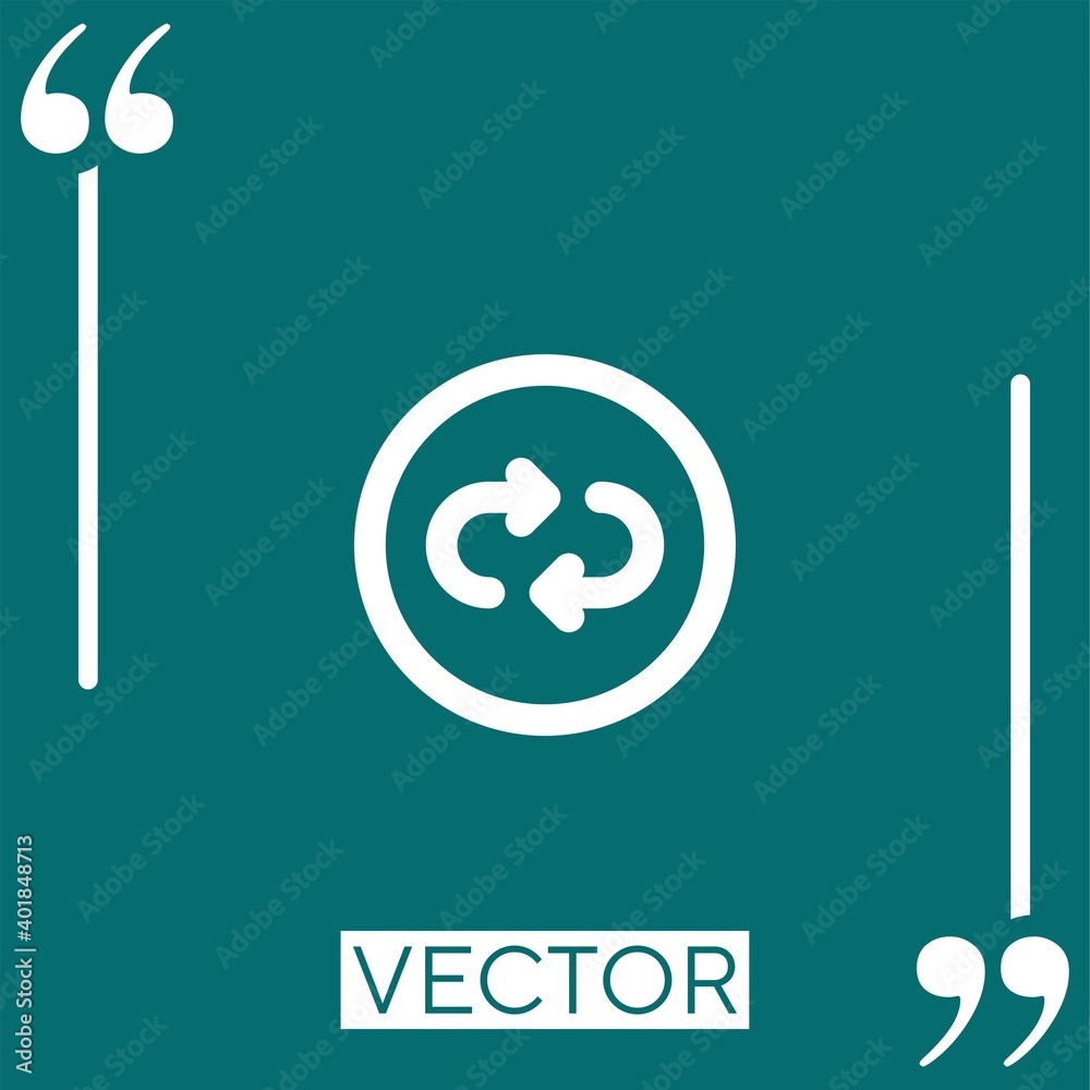 Poster repeat vector icon linear icon. editable stroked line