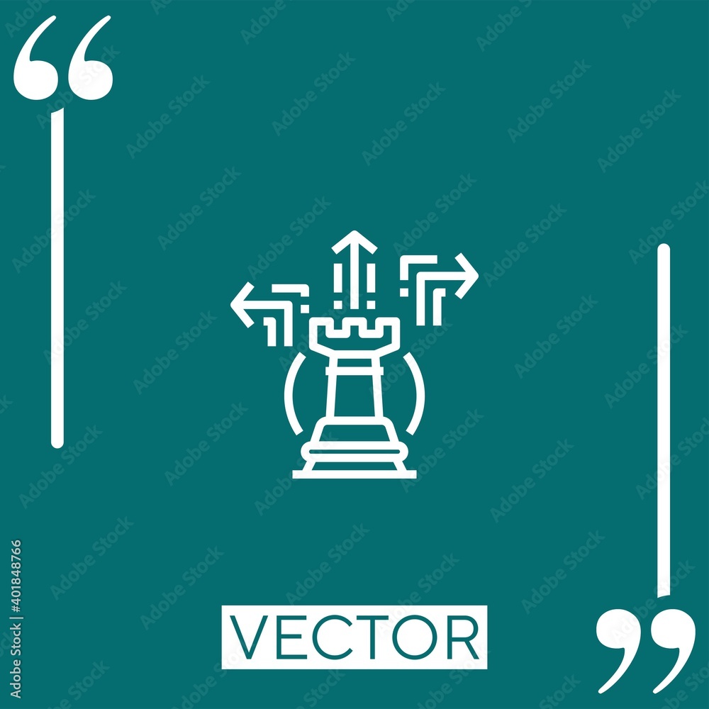 Poster strategy vector icon linear icon. editable stroked line