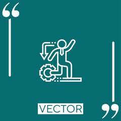 Sprint vector icon Linear icon. Editable stroked line