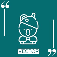 tin man vector icon Linear icon. Editable stroked line