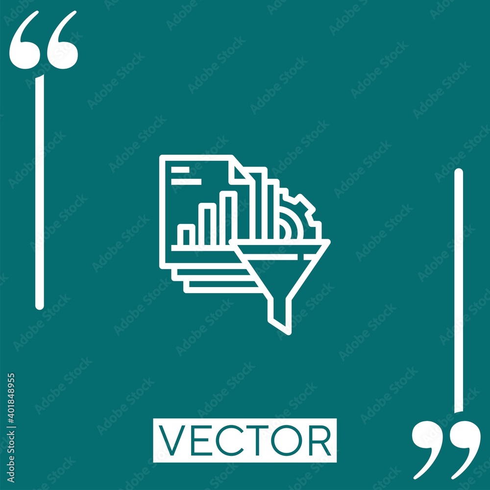 Poster files vector icon linear icon. editable stroked line