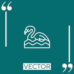 flamingo vector icon Linear icon. Editable stroked line