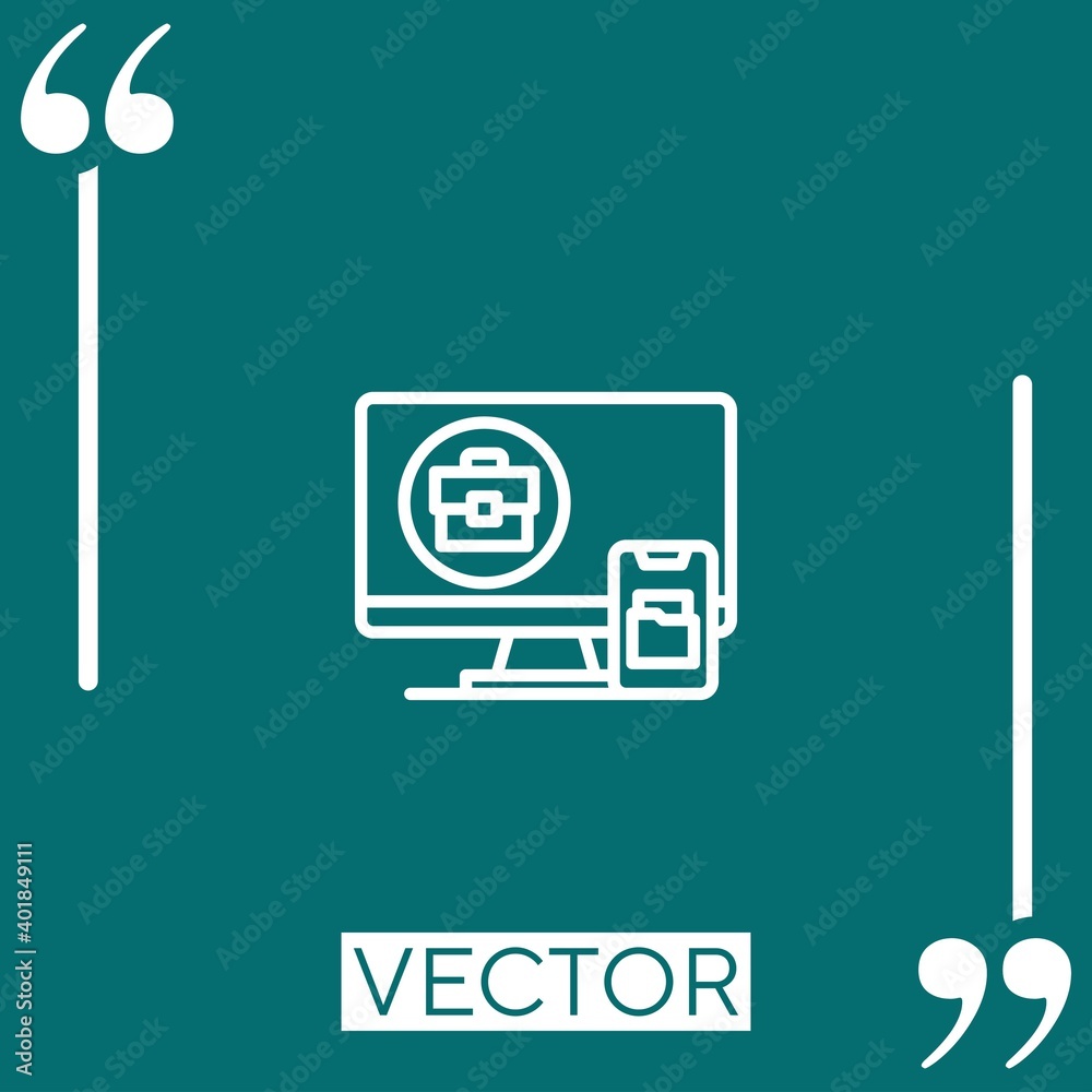 Poster responsive vector icon linear icon. editable stroked line