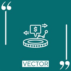 return on investment vector icon Linear icon. Editable stroked line