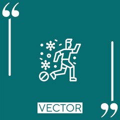 running vector icon Linear icon. Editable stroked line