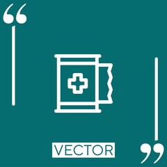 surgical tape vector icon Linear icon. Editable stroked line