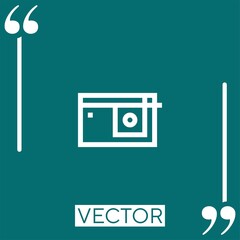 camera vector icon Linear icon. Editable stroked line