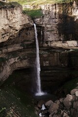 waterfall in the mountains