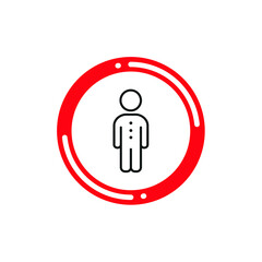 People in red circle