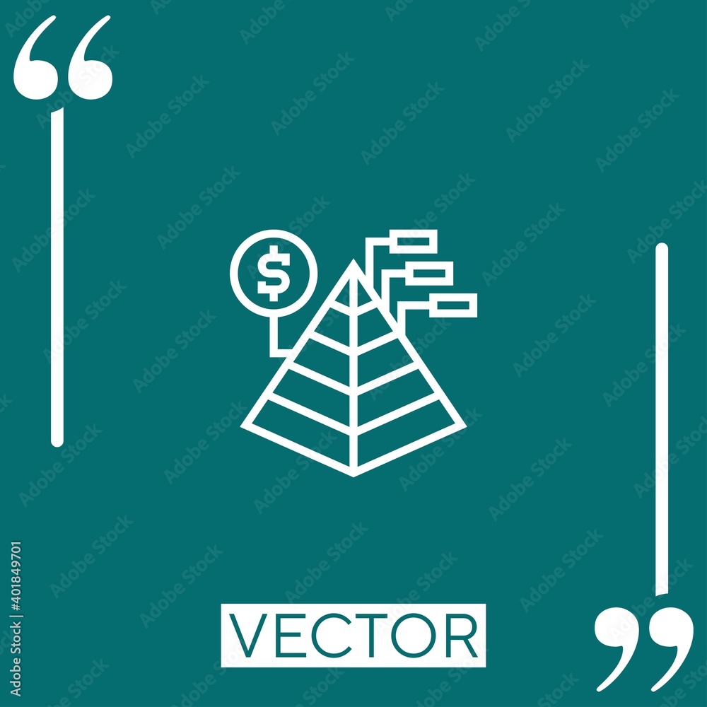 Poster analysis vector icon linear icon. editable stroked line