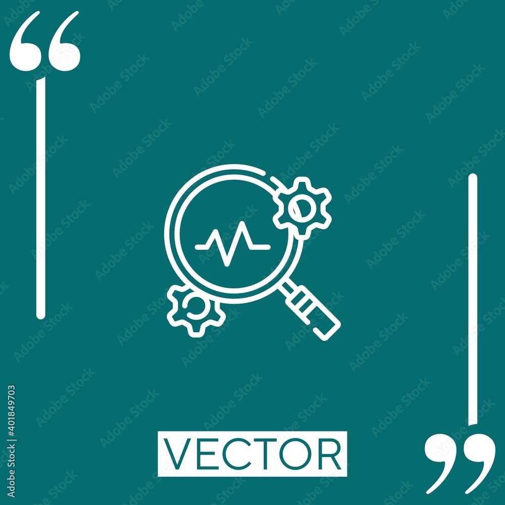Poster analytic vector icon linear icon. editable stroked line