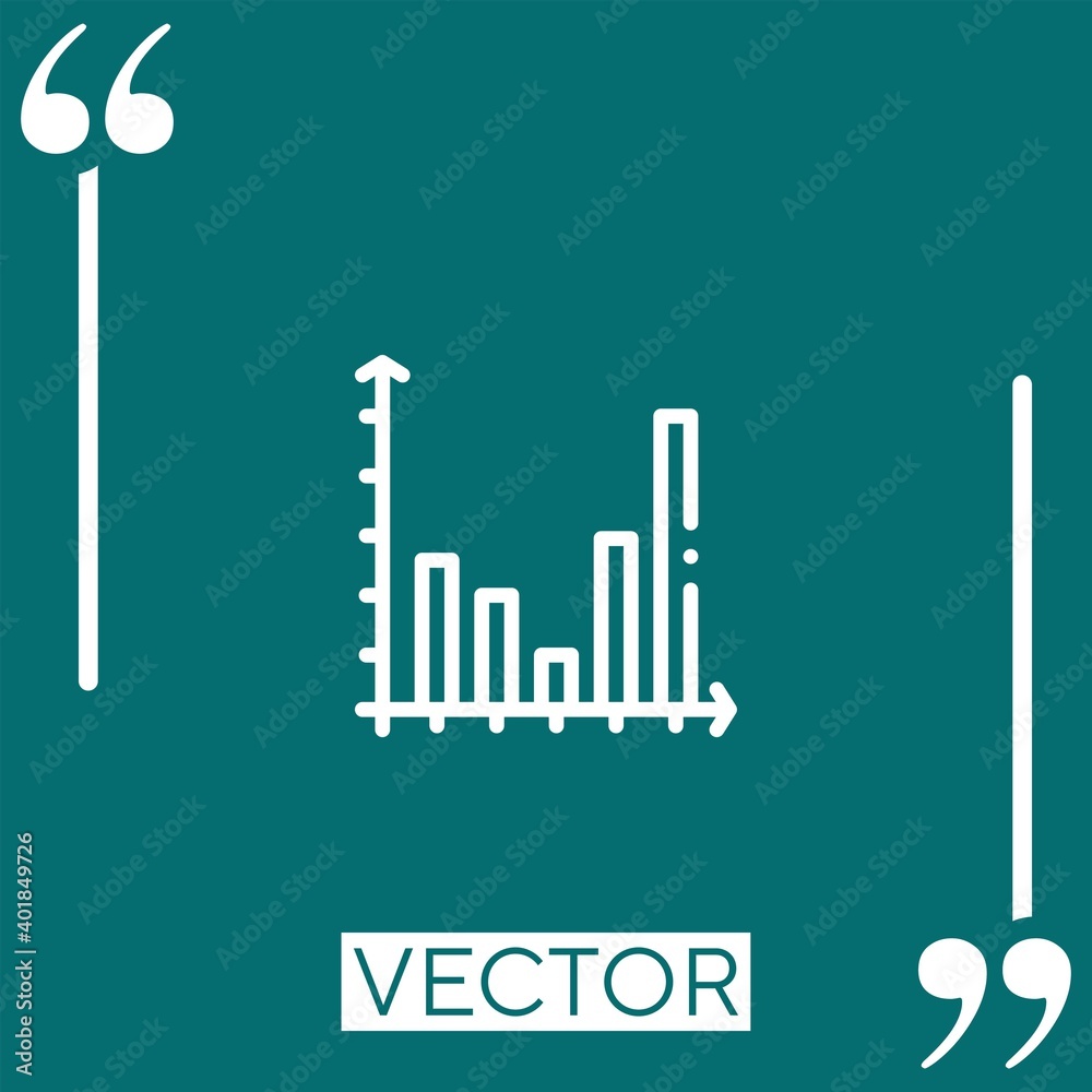 Poster bar chart vector icon linear icon. editable stroked line