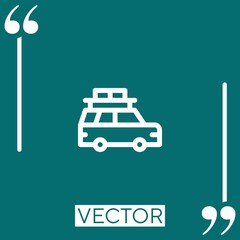 car vector icon Linear icon. Editable stroked line