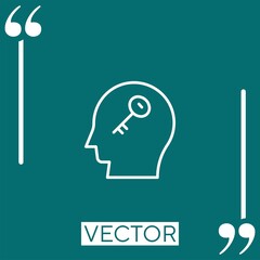 mind vector icon Linear icon. Editable stroked line