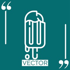 popsicle vector icon Linear icon. Editable stroked line