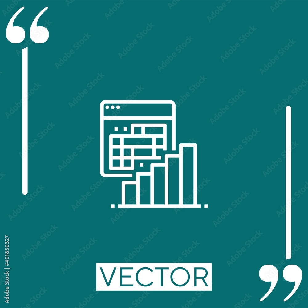 Poster predict vector icon linear icon. editable stroked line