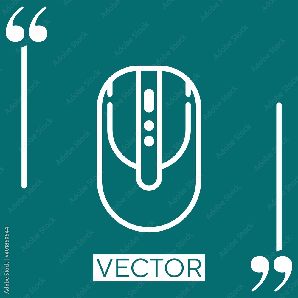 Fototapete computing vector icon Linear icon. Editable stroked line