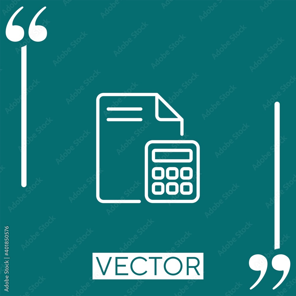 Poster file vector icon linear icon. editable stroked line