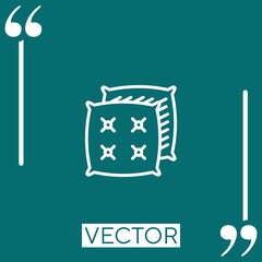 cushions vector icon Linear icon. Editable stroked line