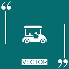 golf cart vector icon Linear icon. Editable stroked line