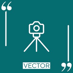 tripod vector icon Linear icon. Editable stroked line