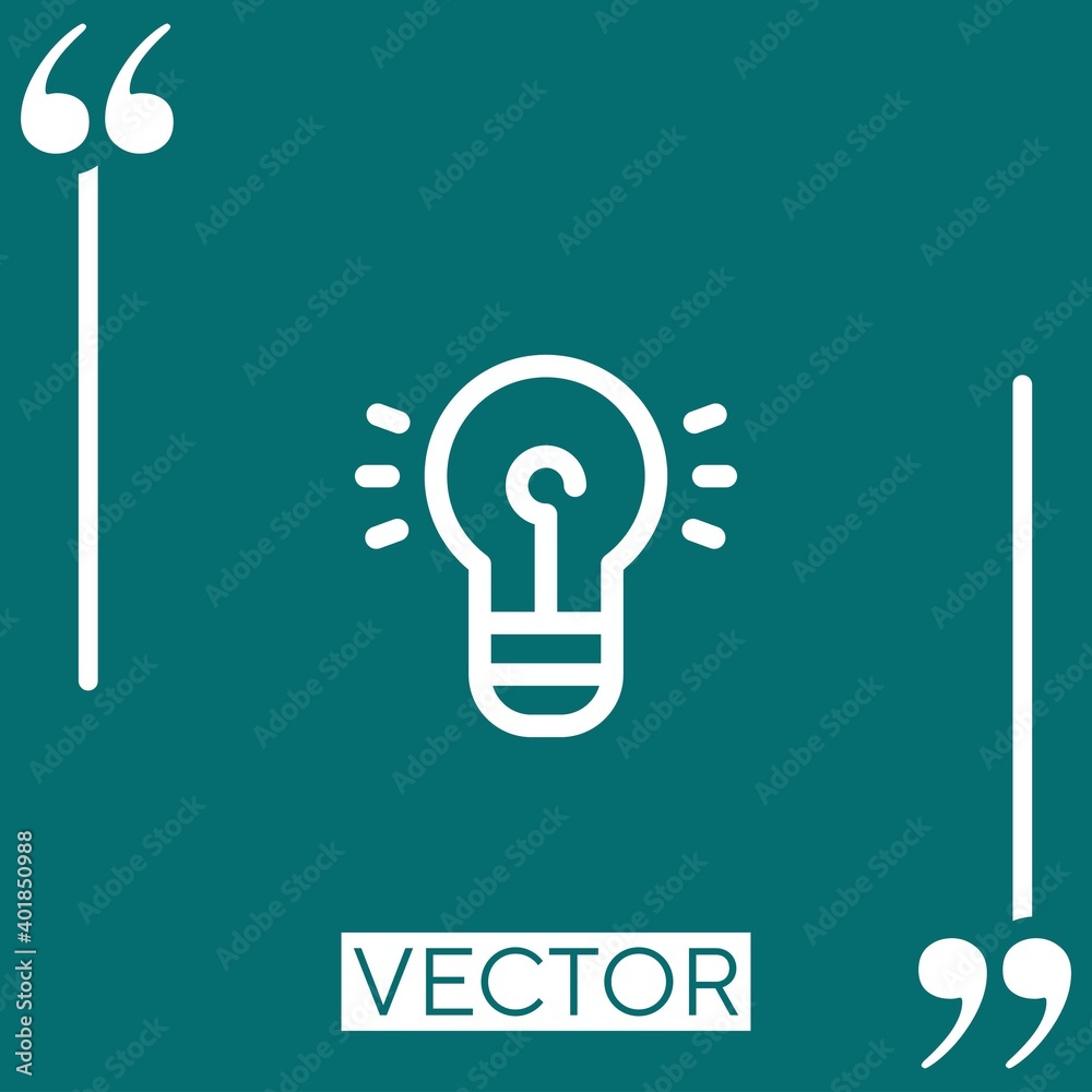 Poster idea vector icon linear icon. editable stroked line