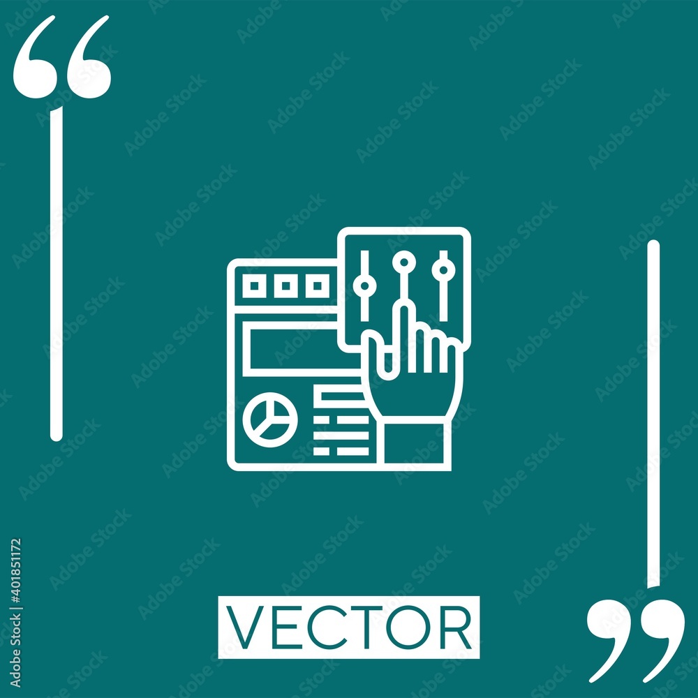 Poster user interface vector icon linear icon. editable stroked line