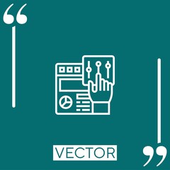 user interface vector icon Linear icon. Editable stroked line