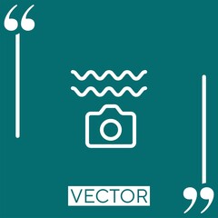 water resistant vector icon Linear icon. Editable stroked line