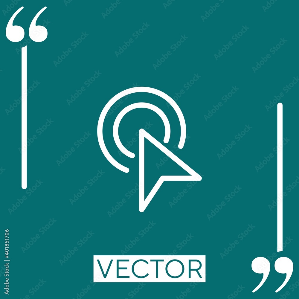 Poster click vector icon linear icon. editable stroked line