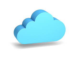 Cloud storage. isolated on white background. 3d render
