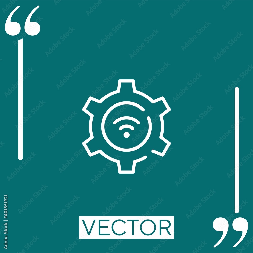 Poster setting vector icon linear icon. editable stroked line