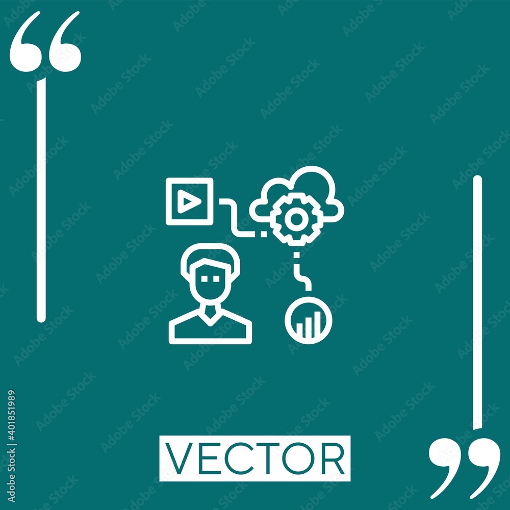 Poster user interface vector icon linear icon. editable stroked line