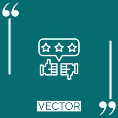 rating vector icon Linear icon. Editable stroked line