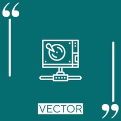 server vector icon Linear icon. Editable stroked line